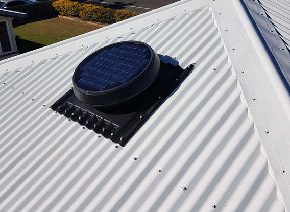 Solar roof ventilation installation